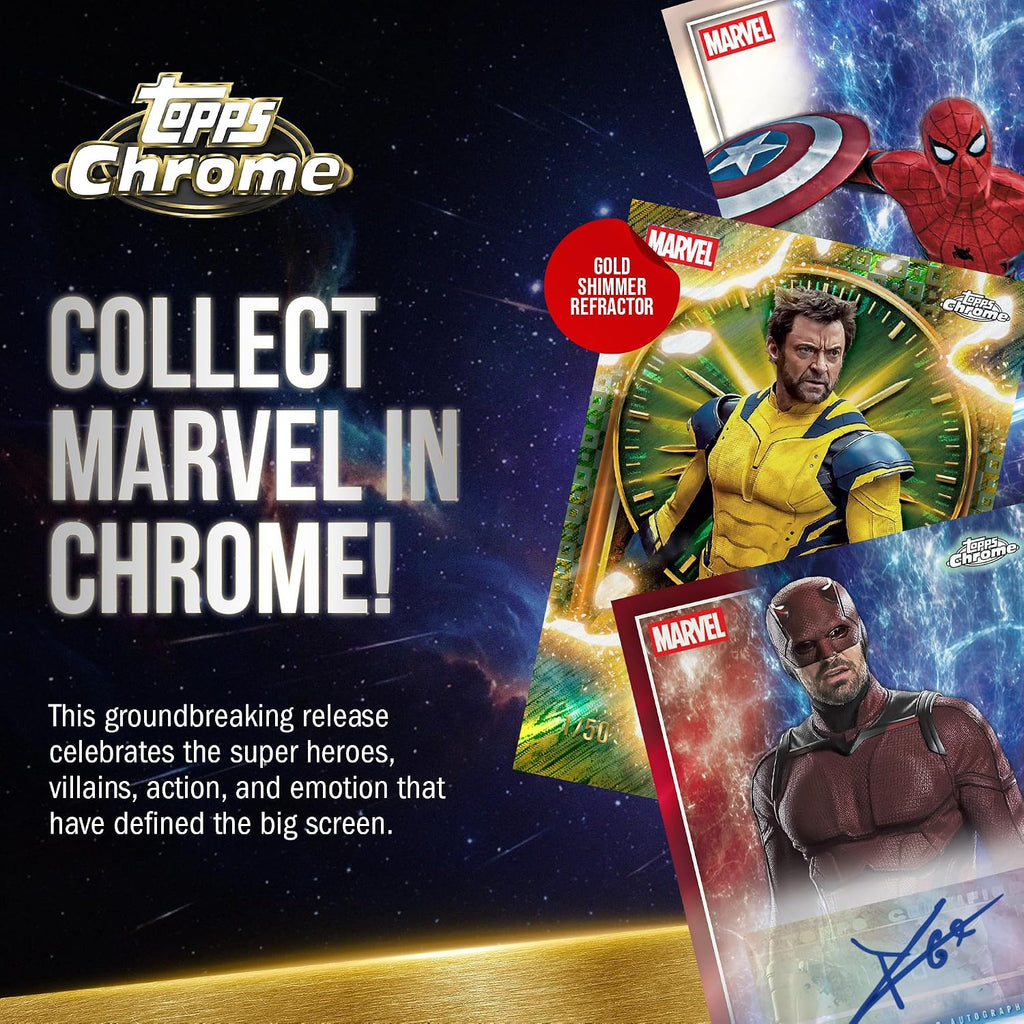Topps Marvel Studios Chrome 2025 - Sellado de fábrica - Caja de valor