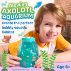 Creativity for Kids Axolotl Craft Bundle - Mini terrario de jardín, acuario brillante y kit de pintura de diamantes con calcomanías y atrapasoles (a partir de 6 años)