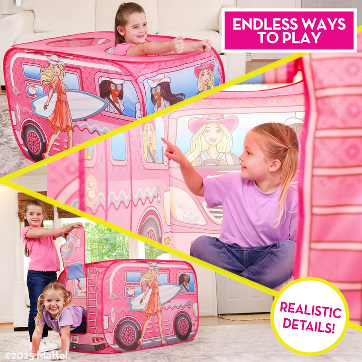 Barbie Coastal Cowgirl Camper - Tienda de campaña emergente para ni...