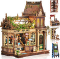 CRIOLPO Kit de rincón de libros en miniatura para adultos con luces LED