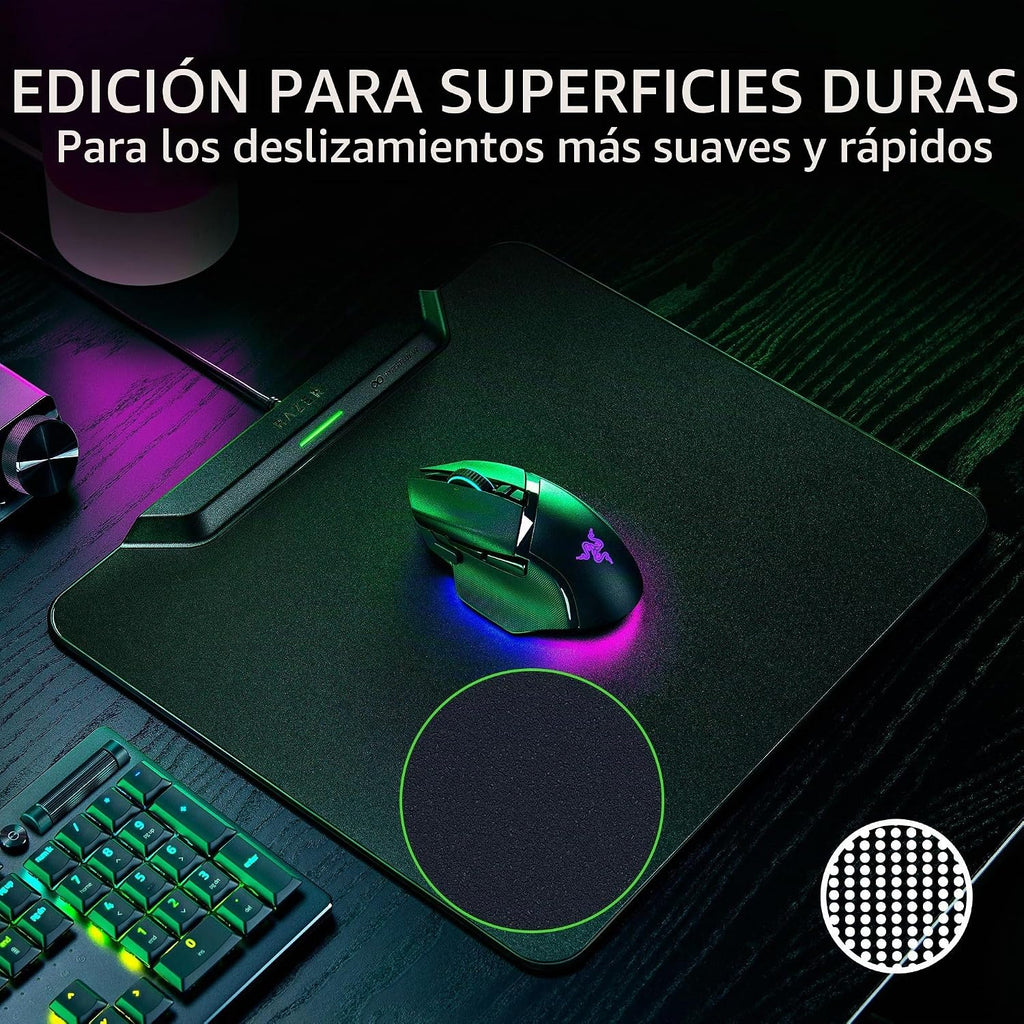 Razer HyperFlux V2 - Alfombrilla y disco de carga inalámbrica para juegos
