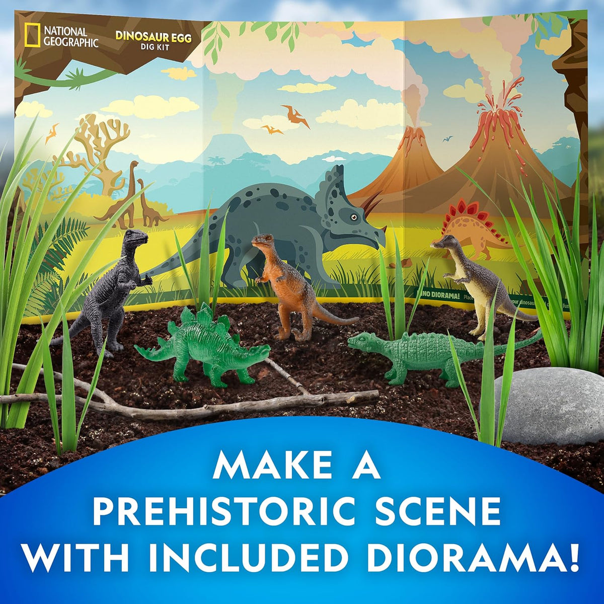 National Geographic Dinosaur Dig Kit con 12 Dino Eggs para Kids