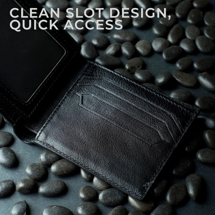 AZURAHIDE ALTO Carteras de cuero plegable para hombre, piel curtida...