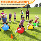 Juego de 53 juegos de carnaval al aire libre para niños, pelotas de tolva, lanzamiento de anillo, bolsas de frijoles, carrera de relevo de cuchara de huevo, patio trasero, patio, campo, fiesta, cumpleaños, reunión familiar