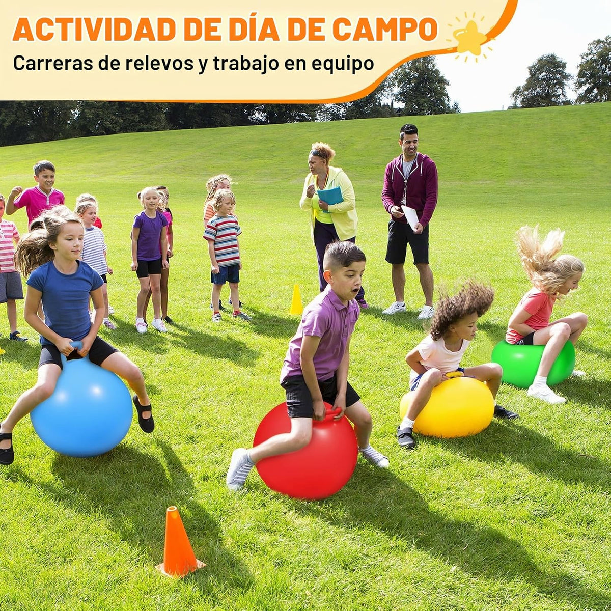 Juego de 53 juegos de carnaval al aire libre para niños, pelotas de tolva, lanzamiento de anillo, bolsas de frijoles, carrera de relevo de cuchara de huevo, patio trasero, patio, campo, fiesta, cumpleaños, reunión familiar