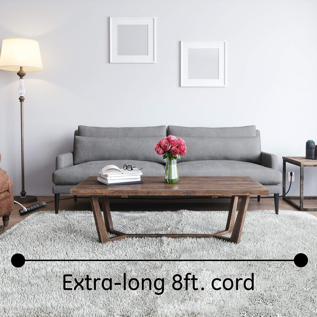 GE Protector contra sobretensiones, regleta, extensión de 8 ft, 6 tomas