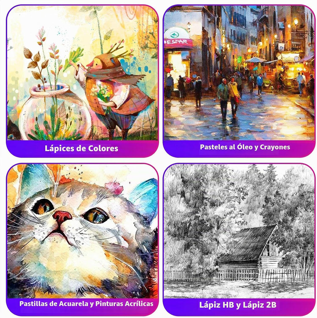 iBayam - Suministros de arte rosa, juegos de dibujo a color, regalos para niñas adolescentes