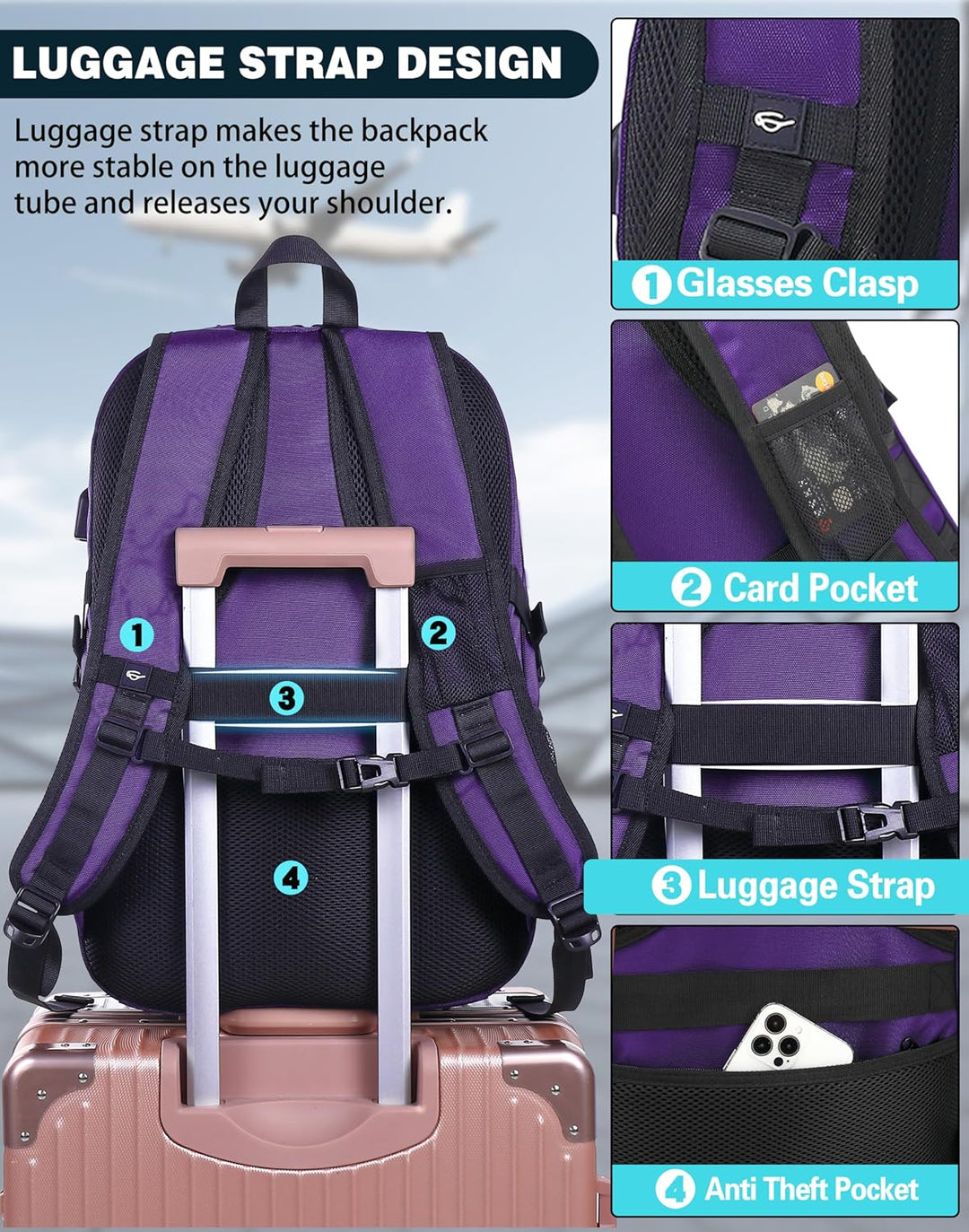 ProEtrade Mochila de viaje extra grande para portátil, antirrobo, p...