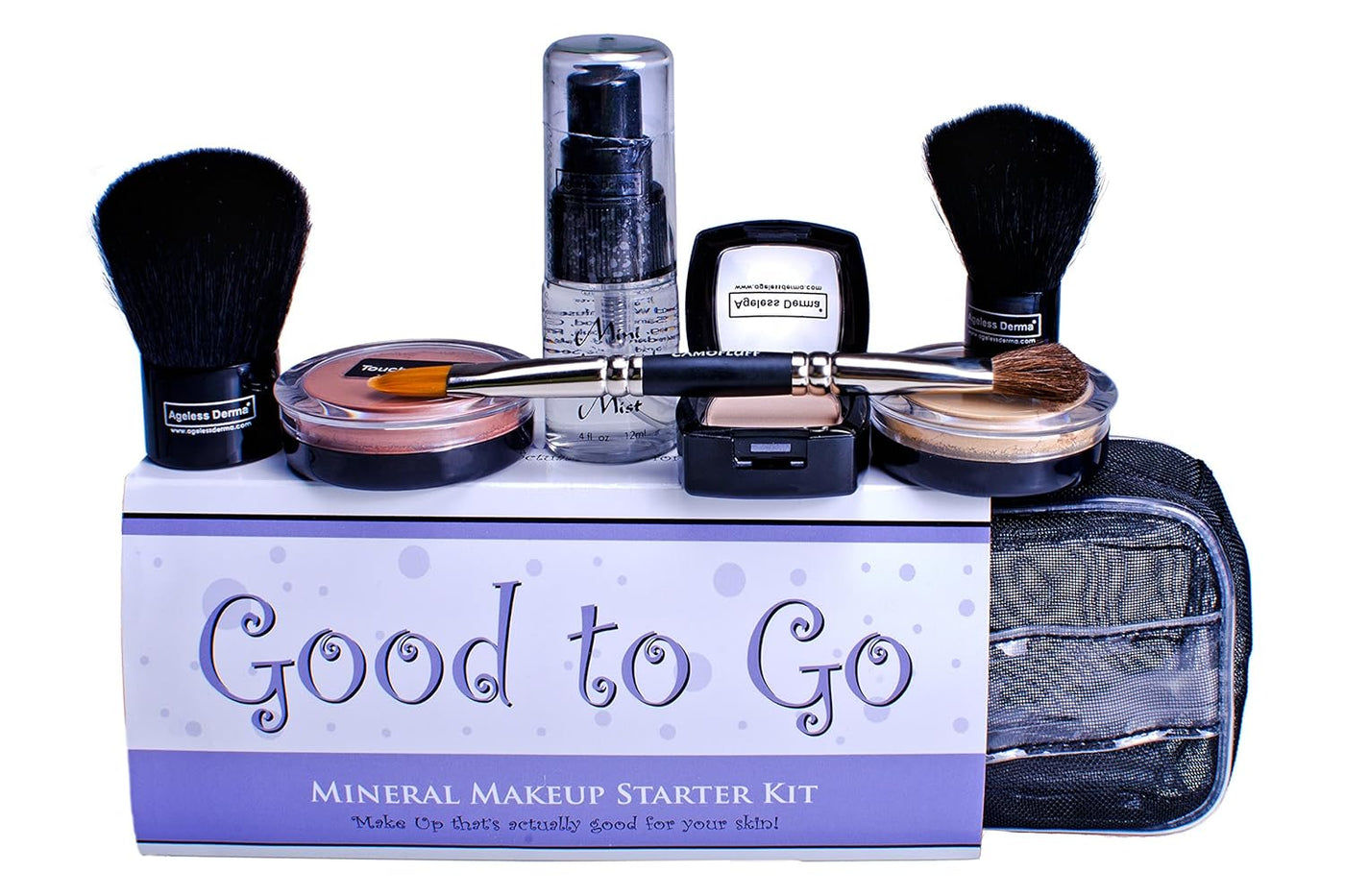 Ageless Derma Kit de maquillaje mineral Good to Go con vitaminas y...