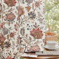 FMFUNCTEX - Cortinas opacas florales bohemias beige, 52 x 84 pulgadas