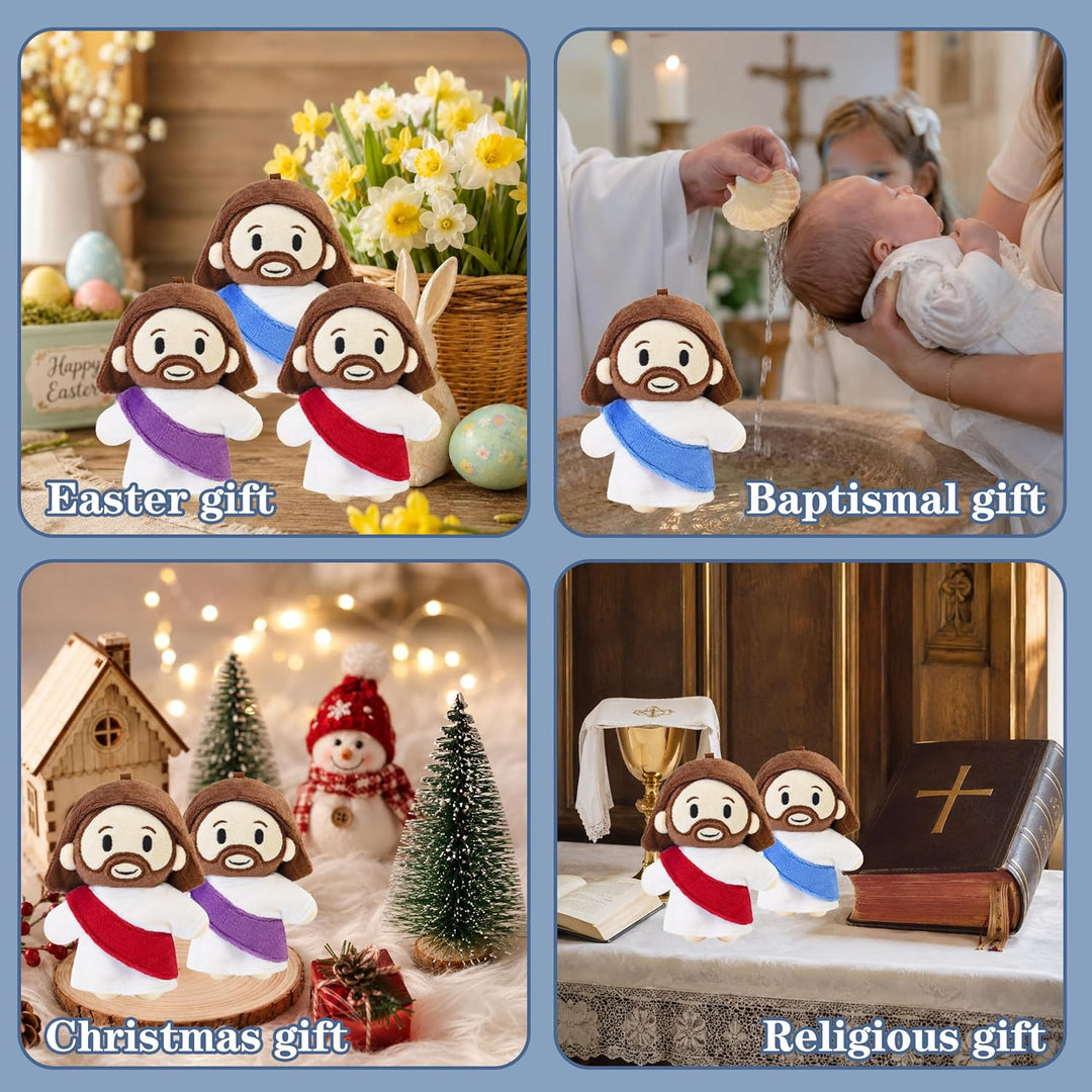 Tiralia Juego de 6 piezas de peluche de Jesús, decoraciones de igle...