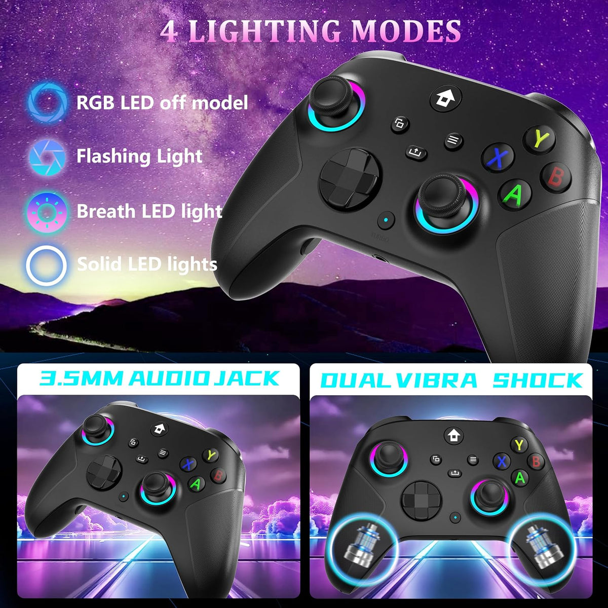SZDILONG Control remoto inalámbrico 2.4GHz para Xbox, Xbox One Series X|S, Steam, PC