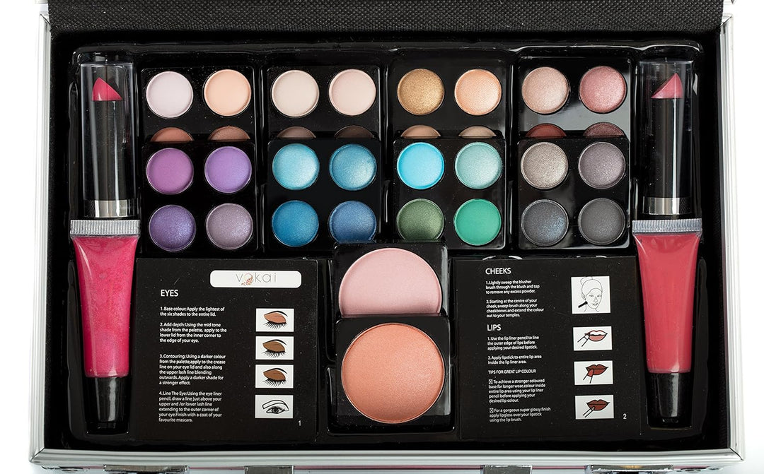Vokai Kit de maquillaje de regalo \u2013 51 piezas \u2013 32 sombra...