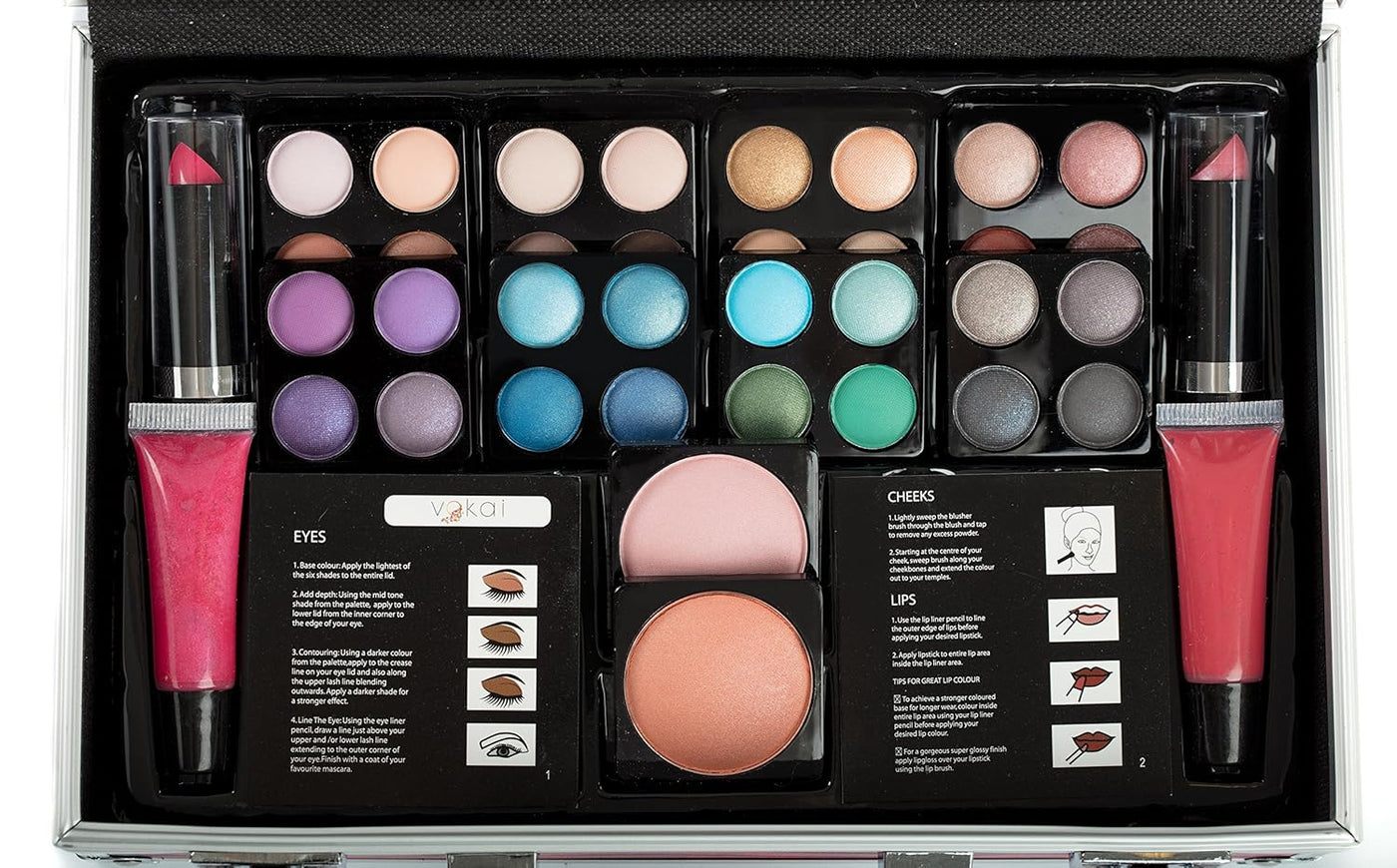 Vokai Kit de maquillaje de regalo \u2013 51 piezas \u2013 32 sombra...