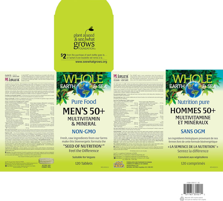 Natural Factors Whole Earth &amp; Sea - Multivitamínico y mineral p...