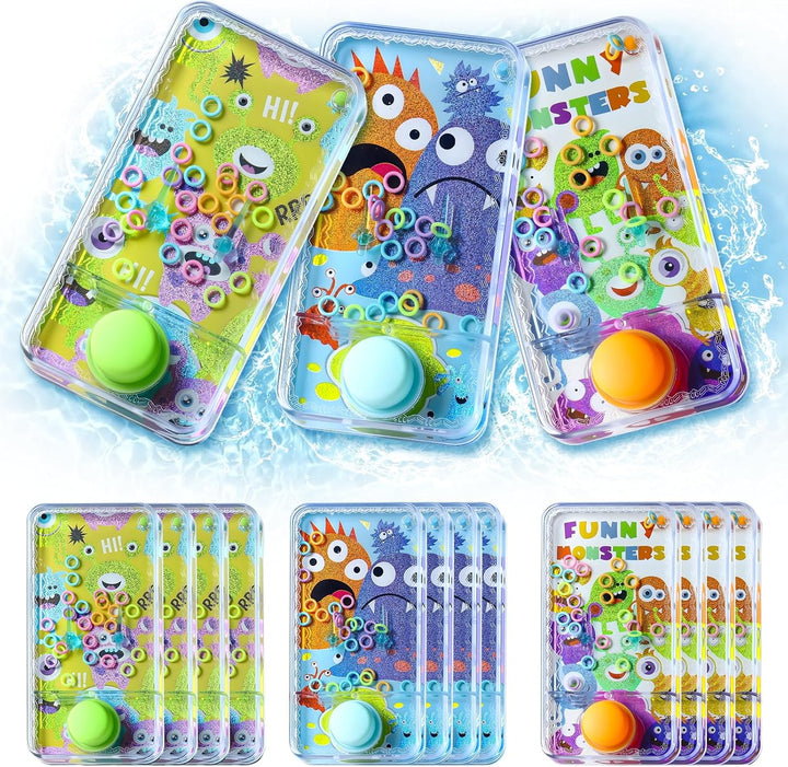 Cleboen Paquete de 12 juegos de agua de mano para niños, juegos de...