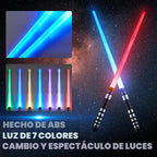 Sables iluminados para niños, paquete de 4 espadas retráctiles de 7