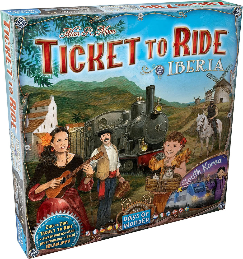 Asmodee Ticket to Ride Iberia + expansión del juego de mesa de Corea del Sur: juego de estrategia de ruta de tren, diversión familiar para niños y adultos, a partir de 8 años, 2-6 jugadores, tiempo de