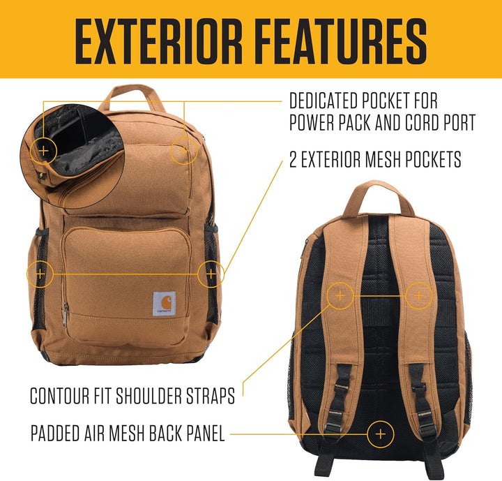 Carhartt Mochila de 28 L con doble compartimiento, paquete duradero...