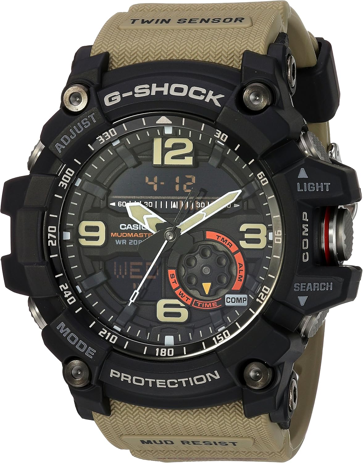 Casio GG-1000-1A5CR G Shock Reloj con pantalla analógica-digital de cuarzo beige para hombre