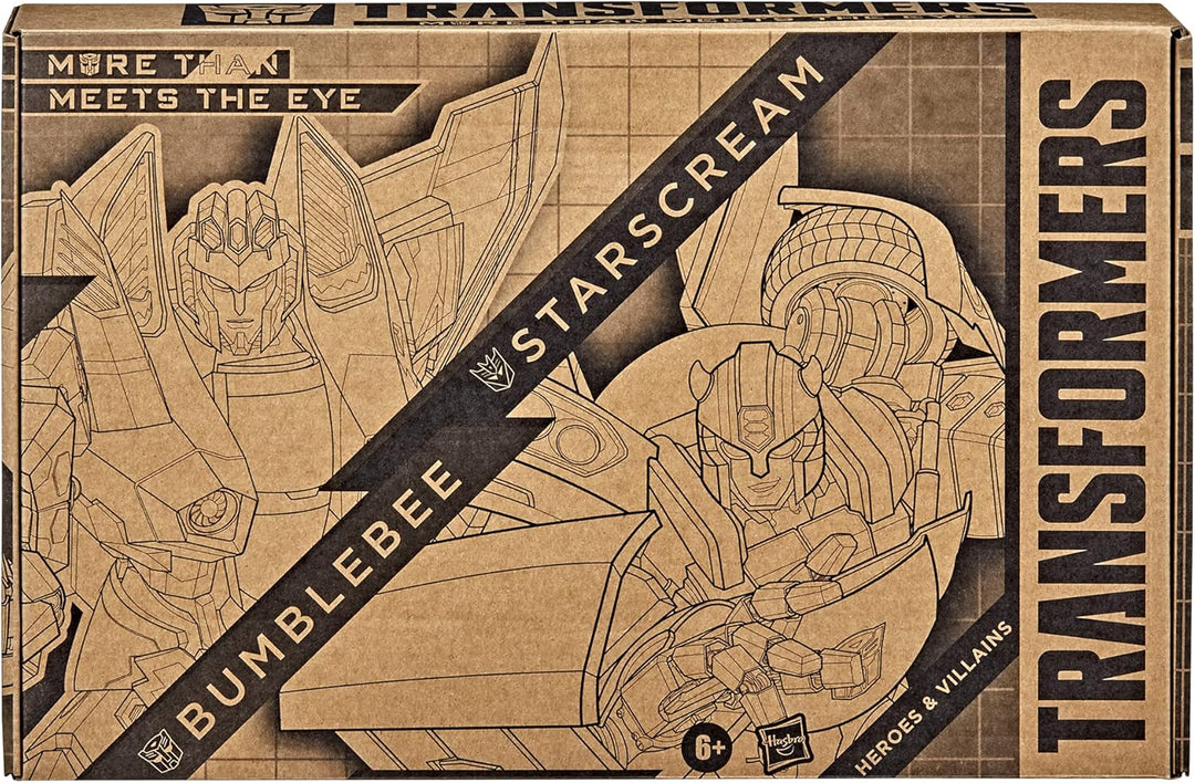 Transformers Toys Heroes and Villains Bumblebee and Starscream - Pa...
