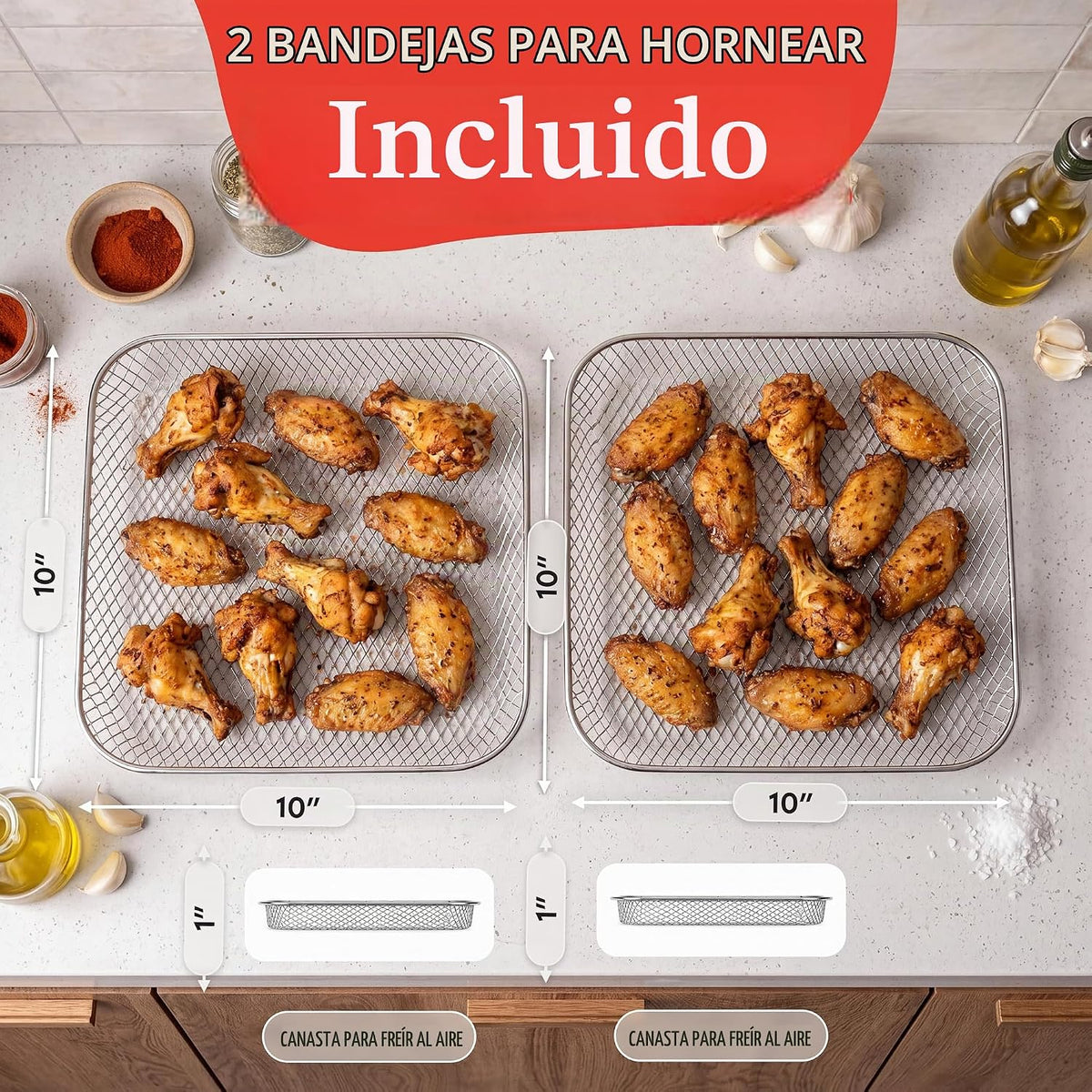 Gourmia - Freidora de aire - Horno asador de 14 cuartos de galón con