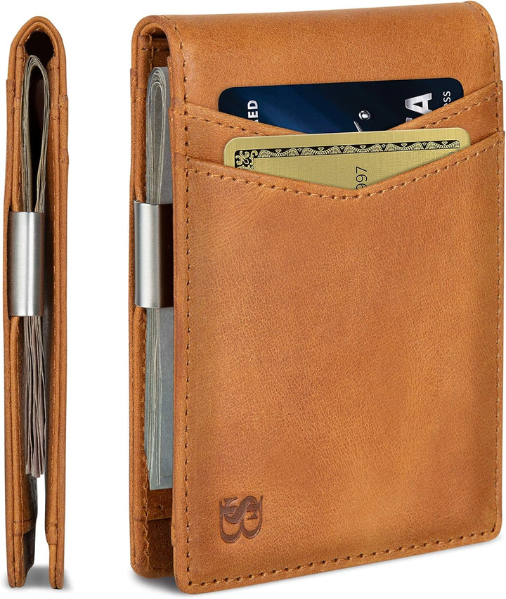 SERMAN BRANDS Money Clip Wallet - Mens Wallets slim Front Pocket RF...