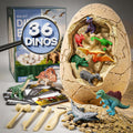 Uregoio 36 Kit único de excavación de dinosaurios con herramientas y