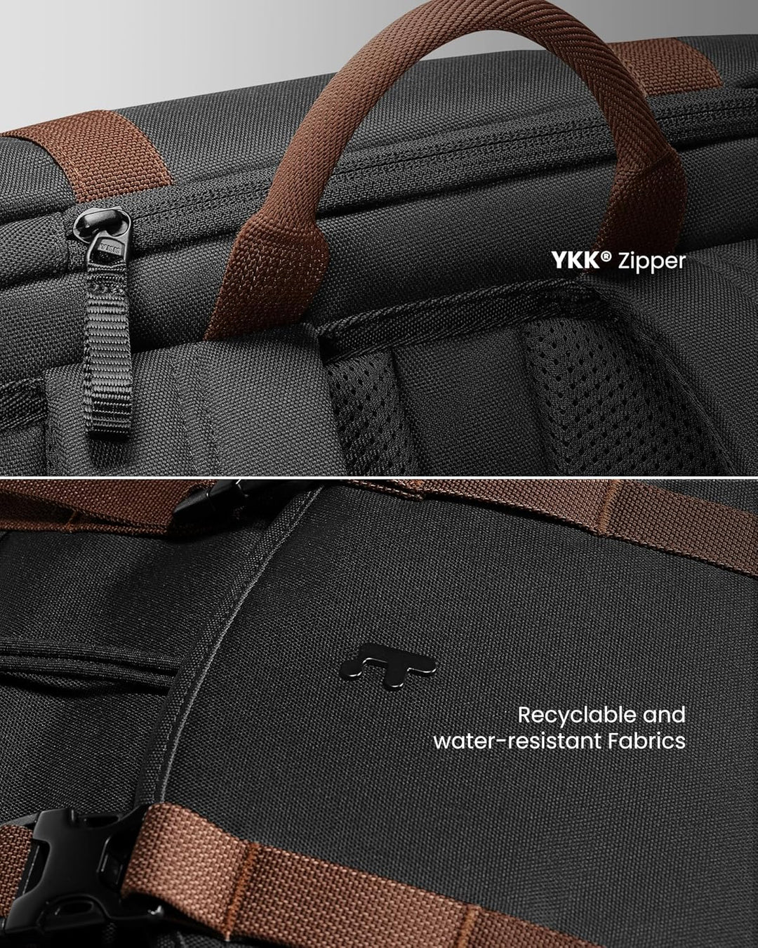 tomtoc 22L Mochila con solapa para portátil, ligera, resistente al...