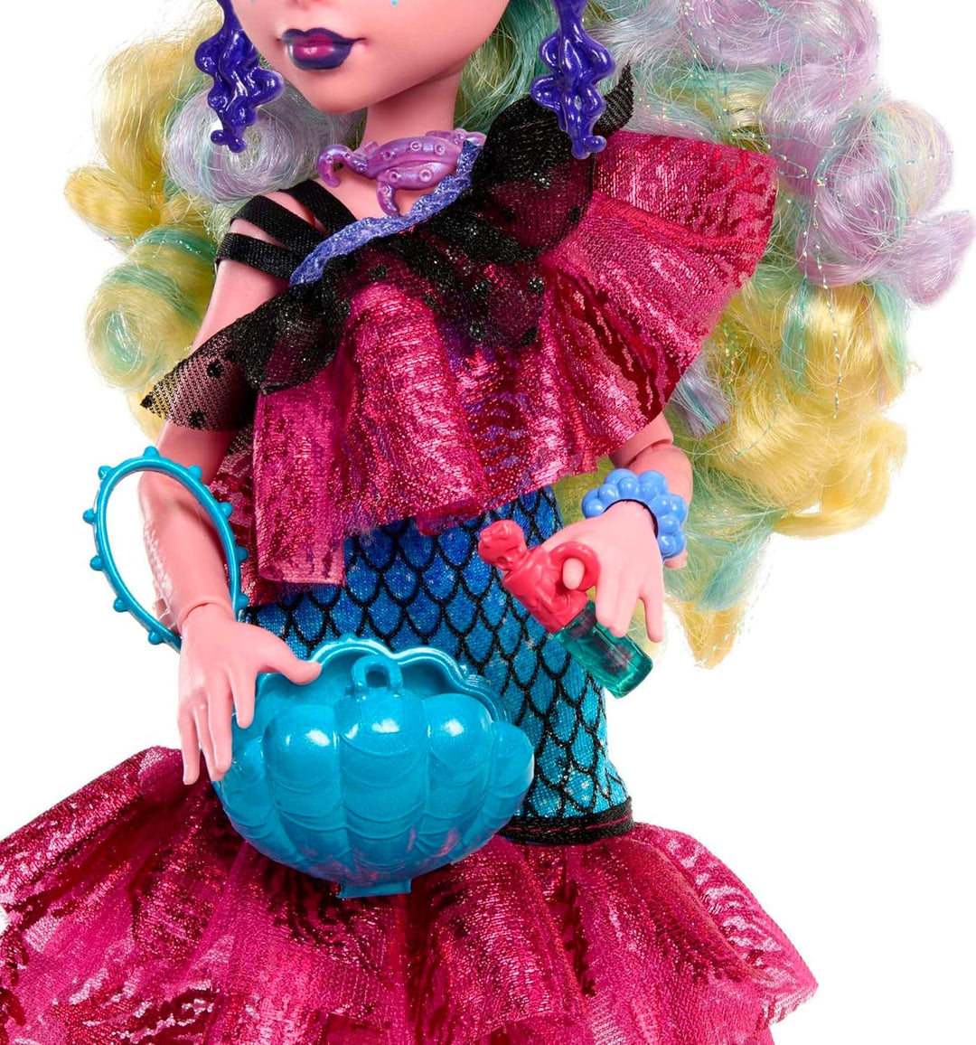 Monster High Muñeca Monster Ball, Lagoona Blue en vestido de fiesta...