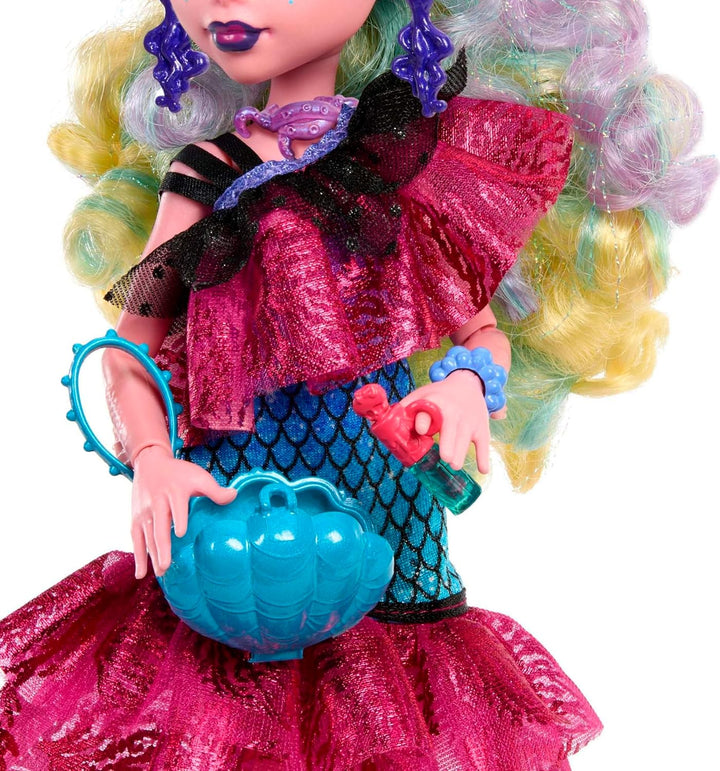 Monster High Muñeca Monster Ball, Lagoona Blue en vestido de fiesta...