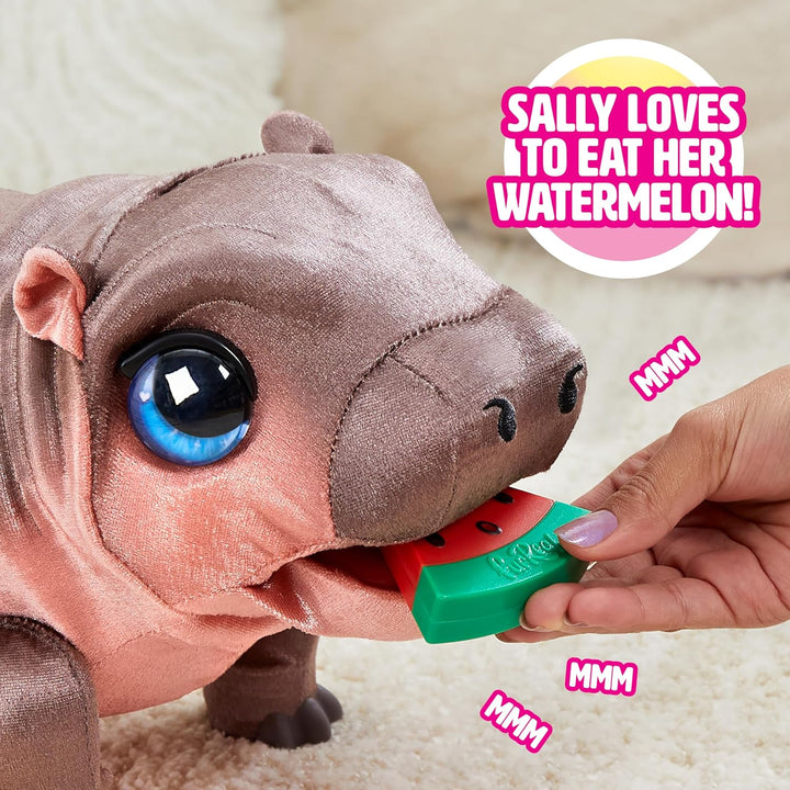 FurReal Sally The Silly Hippo 9 Inch Interactive Plush