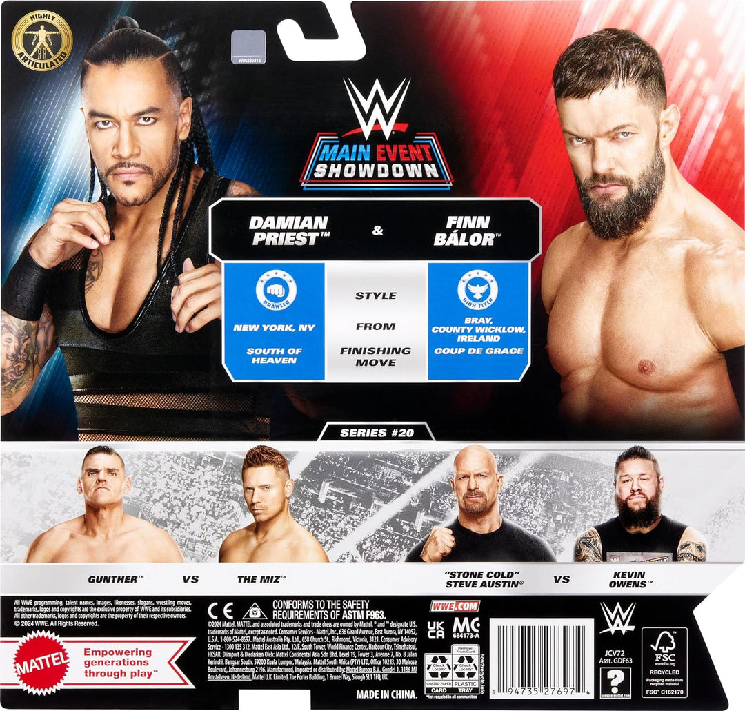Mattel WWE Main Event Championship Showdown - Juego de 2 figuras de...