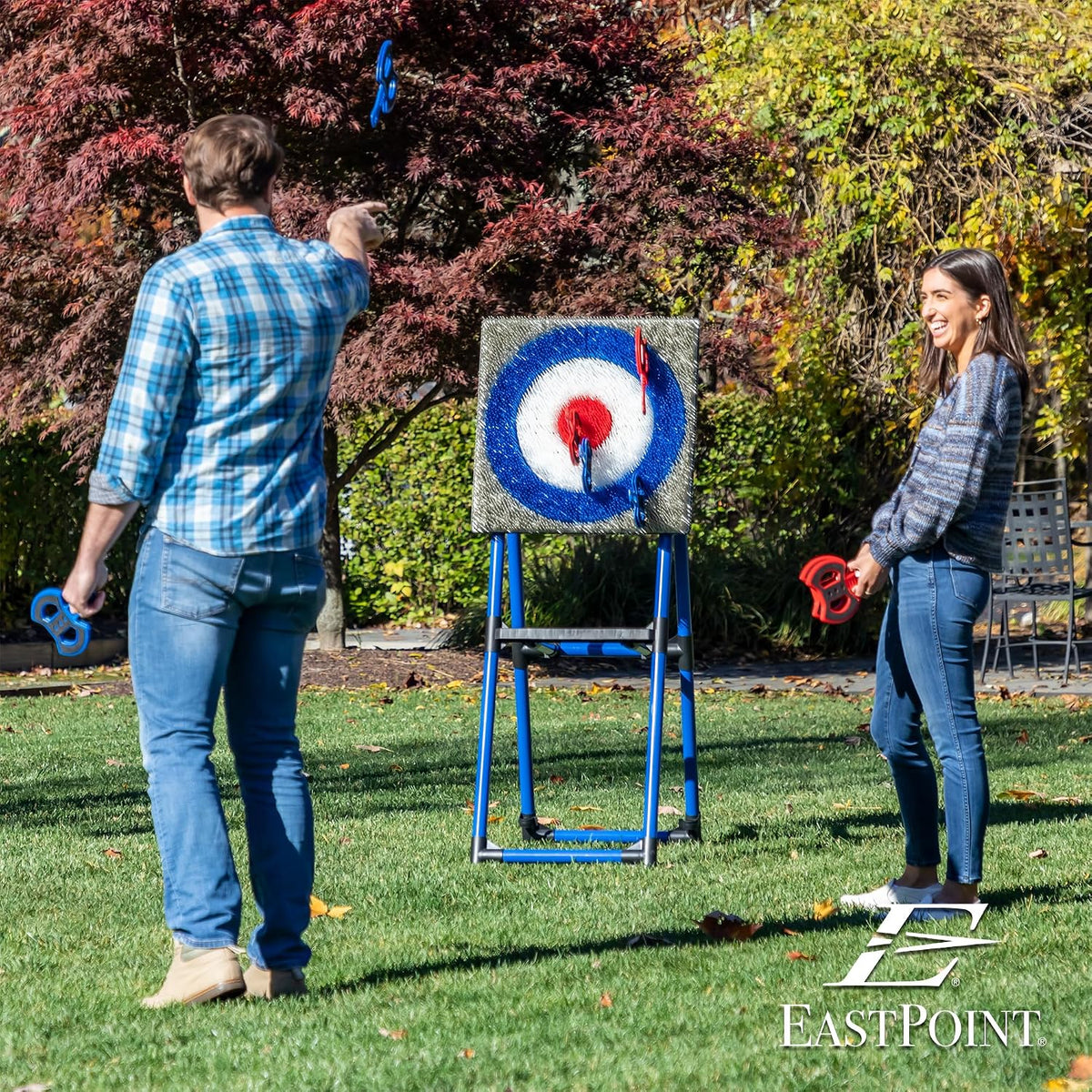 EastPoint Axe Throwing Game, Bristle Target, 8 Axes, Tailgate & Yard Game