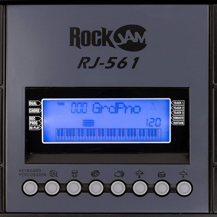 Teclado electrónico RockJam de 61 teclas superkit con soporte, tabu...