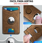 Airtag - Cartera para hombre con clip para dinero, 9 tarjetas, con