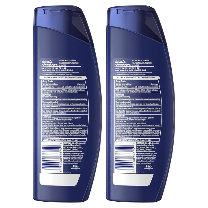Head &amp; Shoulders Champú anticaspa, paquete doble de control de...