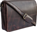Bolso de mensajero de cuero para hombre, bolso vintage de grano completo