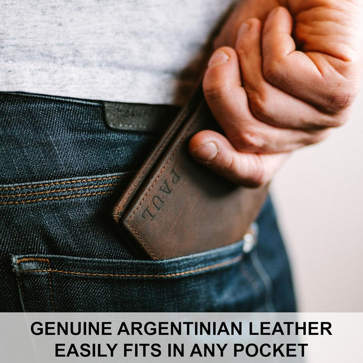 STAY FINE Carteras para hombres con bloqueo RFID | Billetera plegab...
