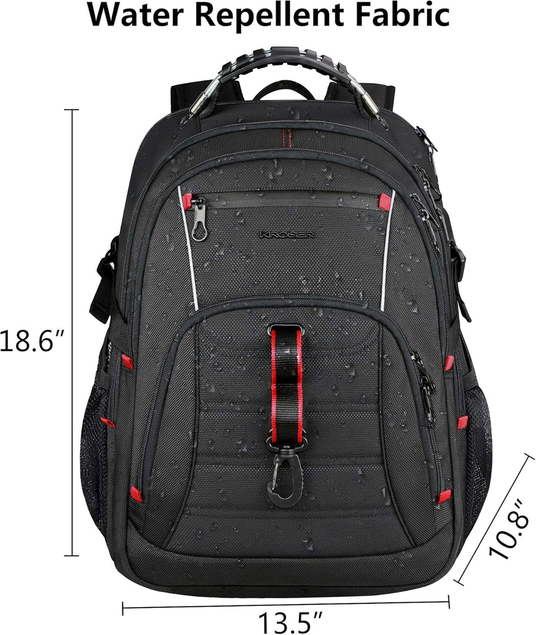 KROSER Mochila de Viaje para Laptop de 17.3-18.4 Pulgadas Mochila p...