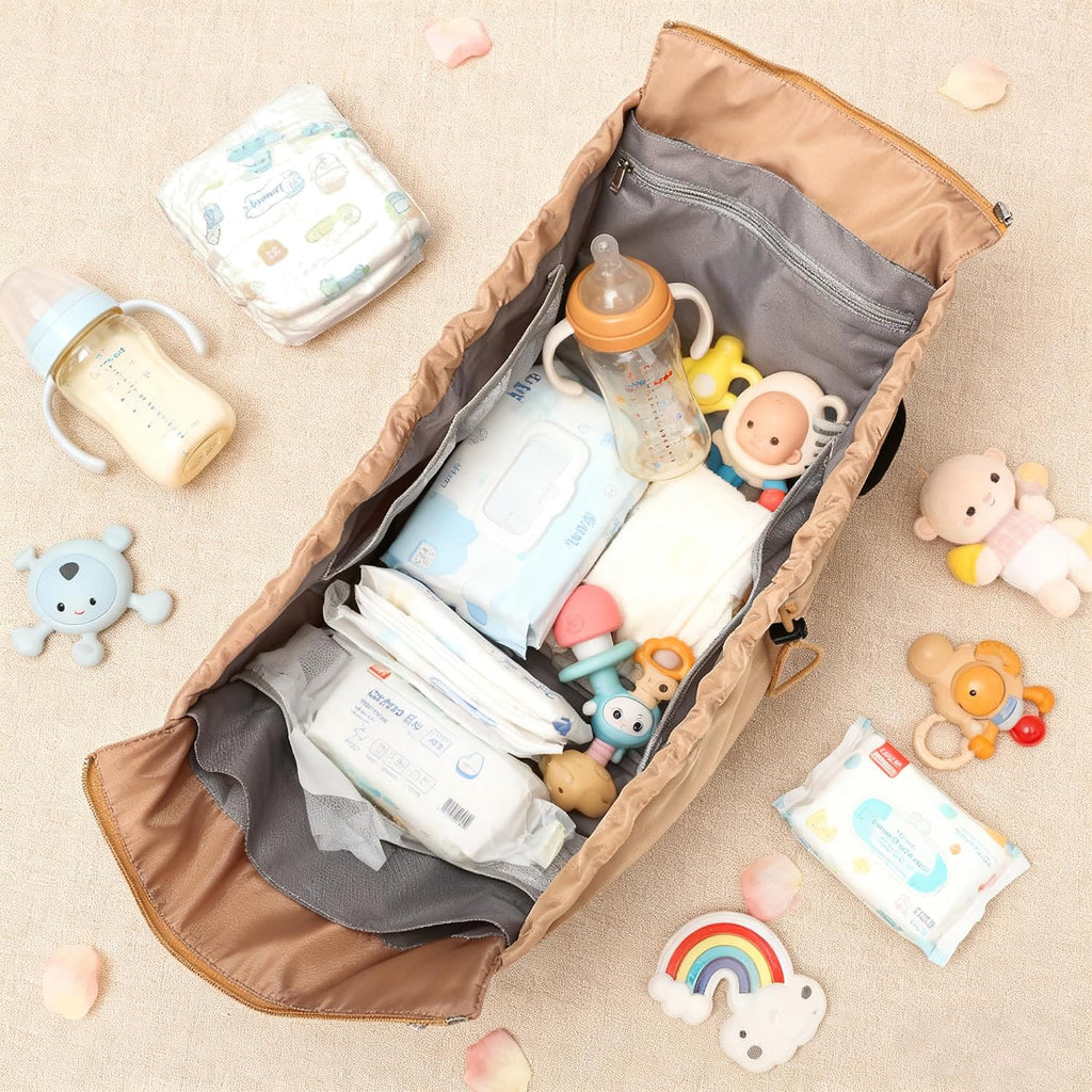 Bolsa de uso diario para mujer, espaciosa bolsa de pañales con 16 bolsillos, bolsa de viaje duradera, elegante bolsa de hombro de trabajo