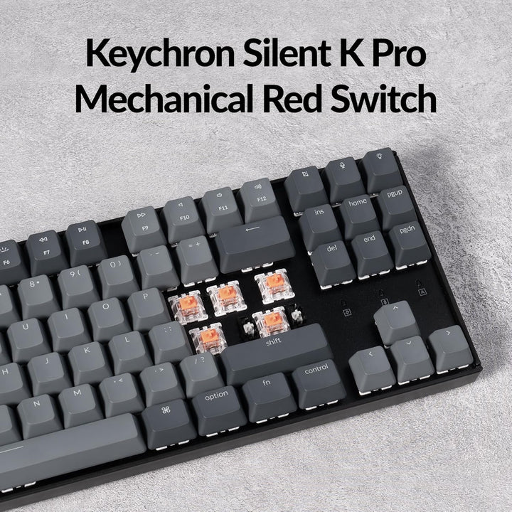 Teclado Mecánico Inalámbrico Keychron K8 \u2013 Interruptor Rojo Si...