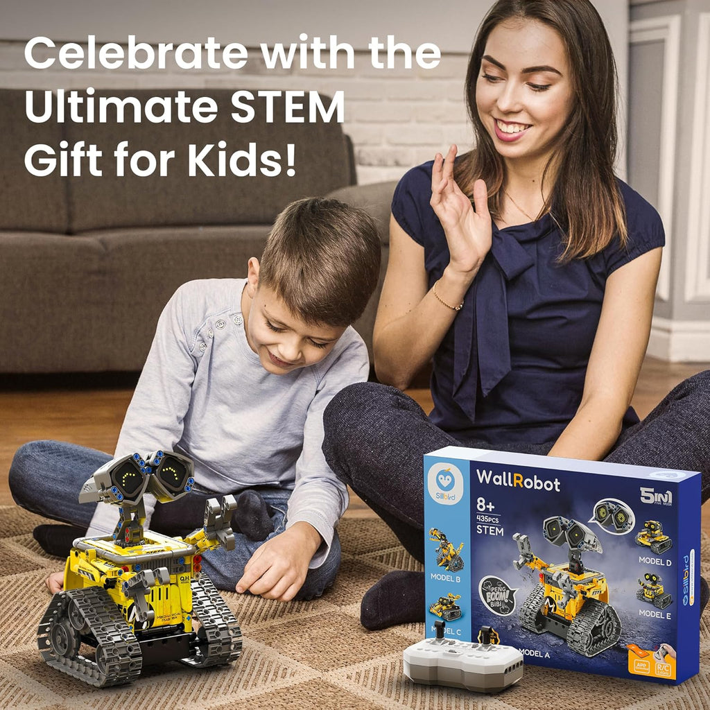 Sillbird Kit de construcción de robot con control remoto, regalo STEM para