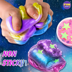 FunKidz - Kit de slime metálico de juguete para niños y niñas de 10 a 12 años, kit de fabricación de limo metálico para niños de 8 a 10 años, brillante, galáctico, divertidos regalos de slime