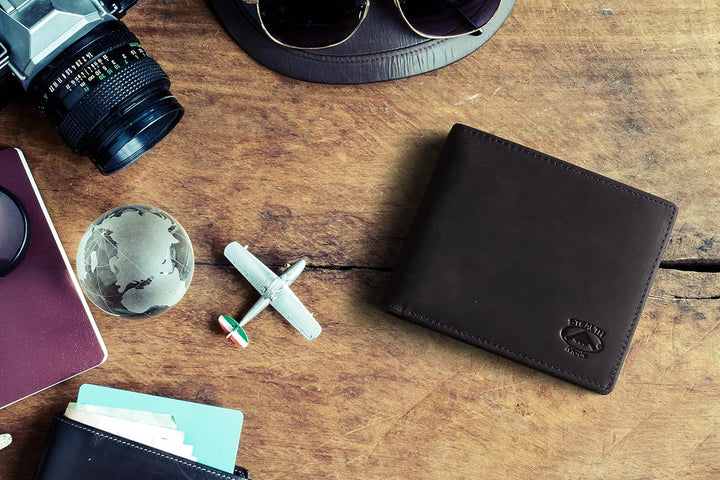 Stealth Mode Billetera de cuero para hombre. Billetera con RFID + 8...