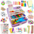 SMILESSKIDDO Artes y manualidades para niños, más de 1000 piezas de kits de manualidades con caja de almacenamiento
