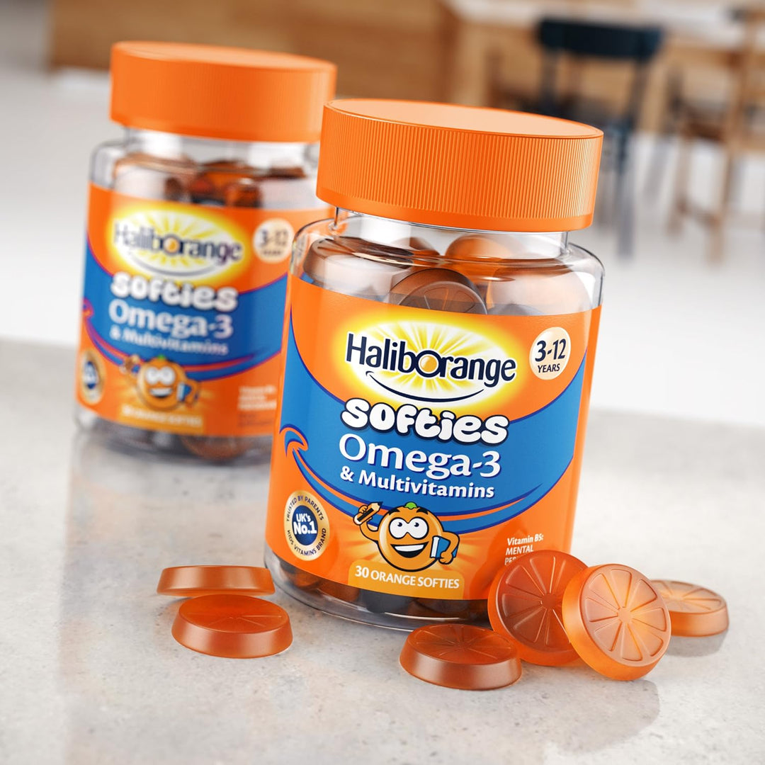 Seven Seas Haliborange Multivitaminas y Omega-3 Orange Softies 30ct