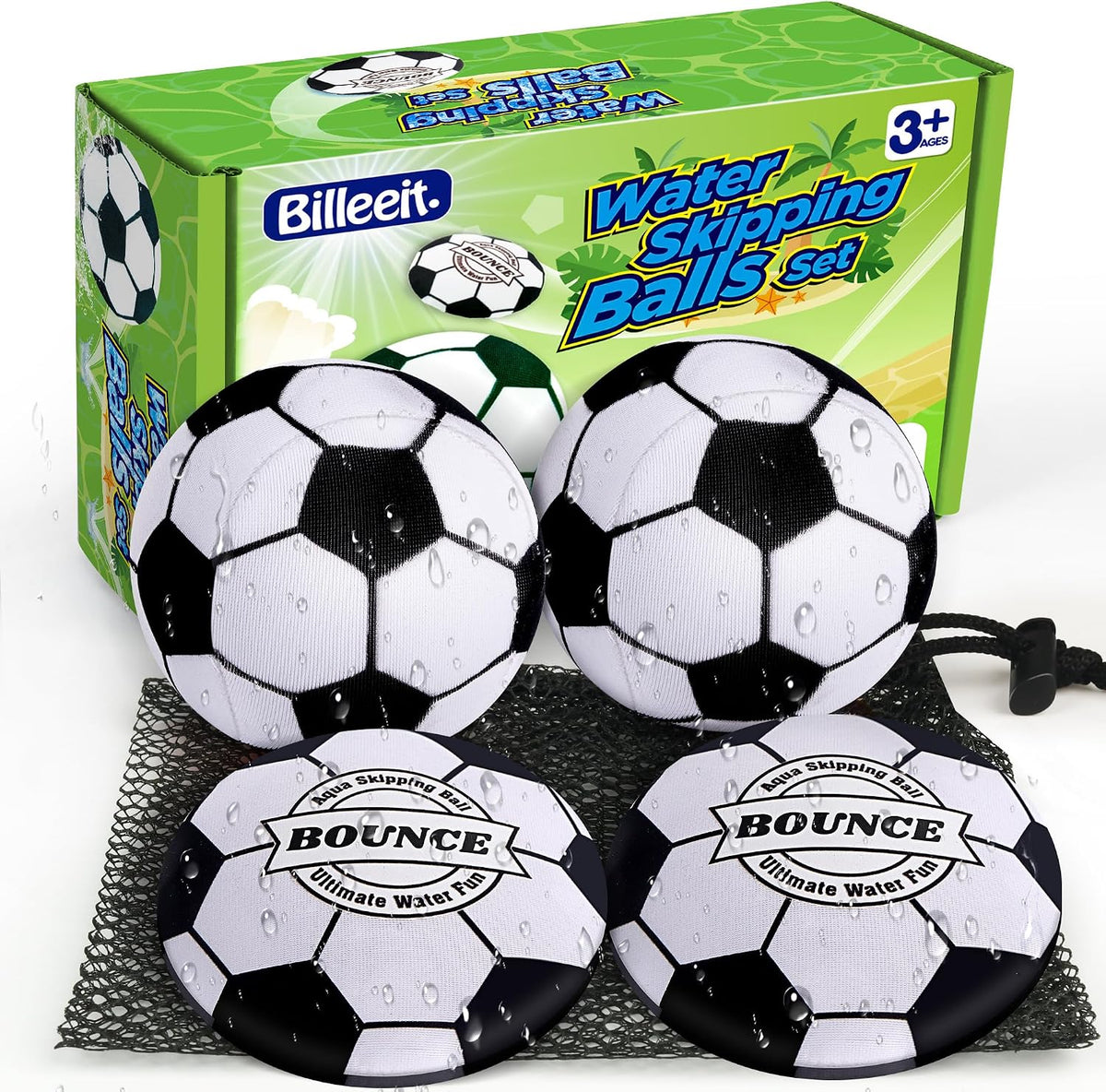 4 bolas de salto de agua para jugar en la piscina (fútbol)
