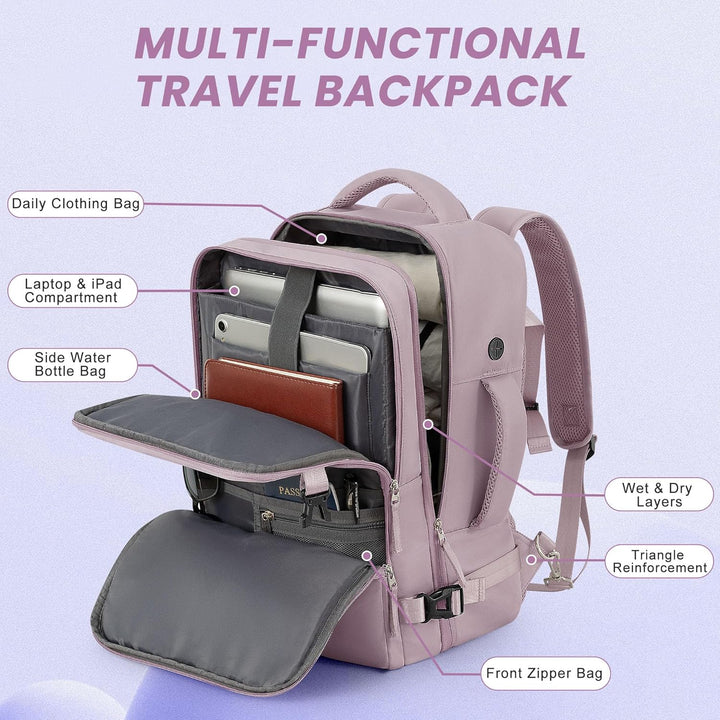 Mochila de Viaje Sinaliy, Púrpura, X-Grande