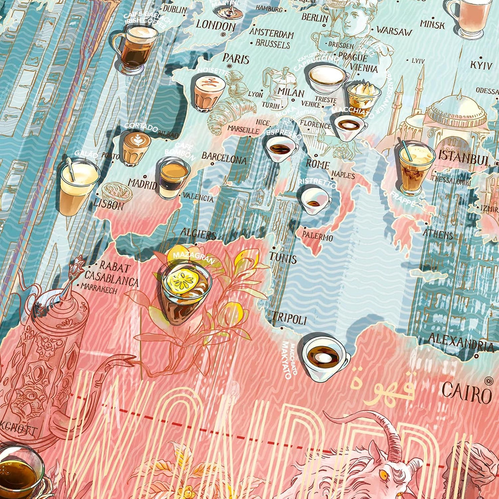 Water & Wines Rompecabezas de Coffee Wonderland - Regalo de 1000 piezas